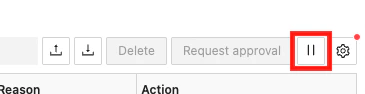 Real-time updates enable/disable button