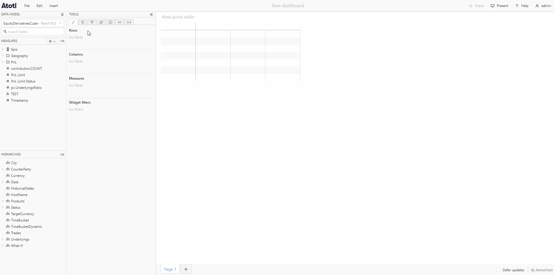 Open the query context
tab