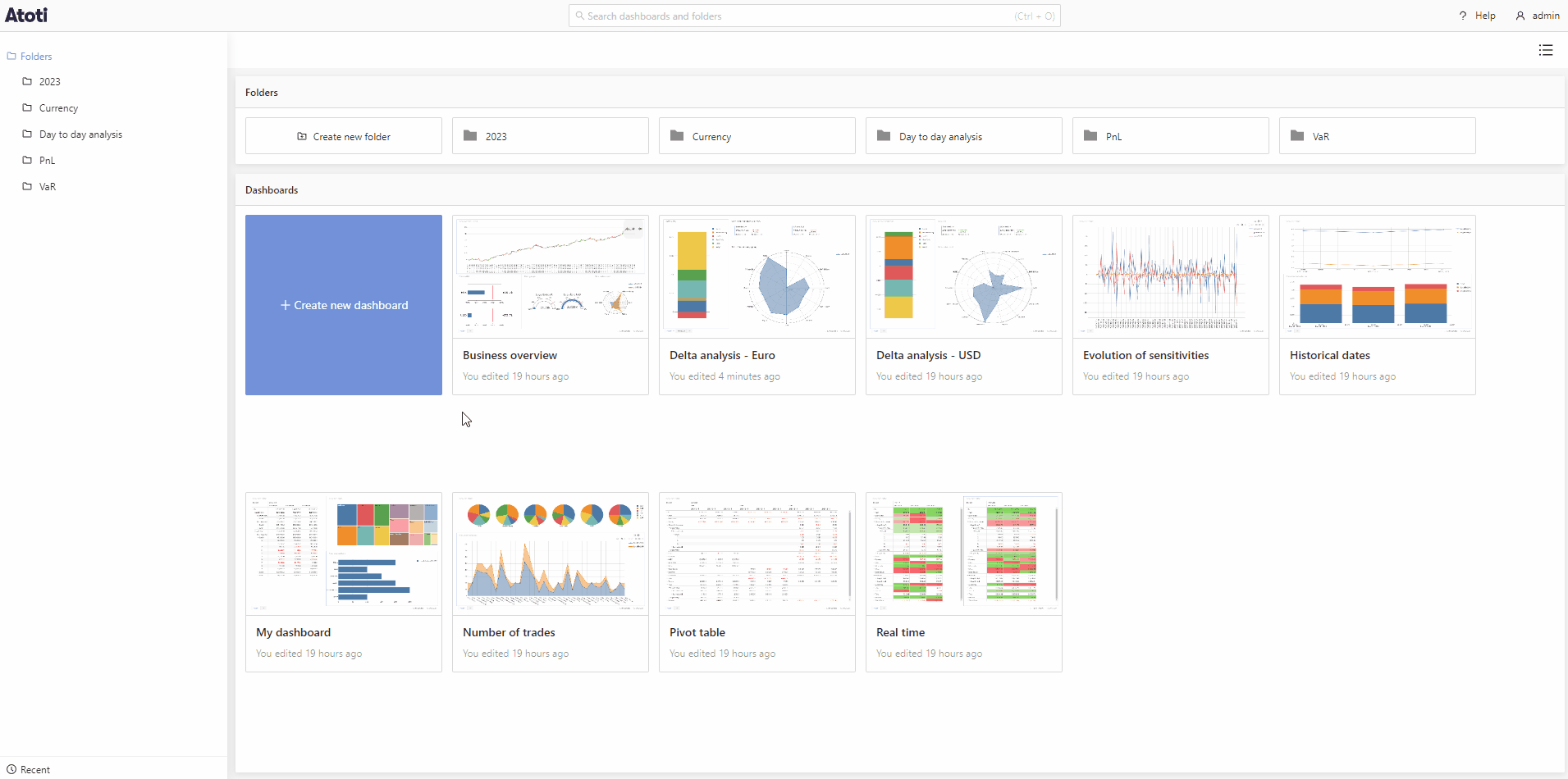 Create a
dashboard