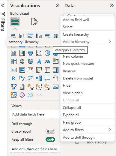 Add a level to an existing hierarchy in Power BI