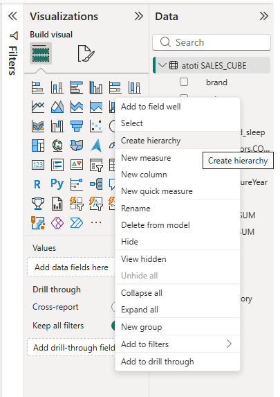Create a hierarchy in Power BI