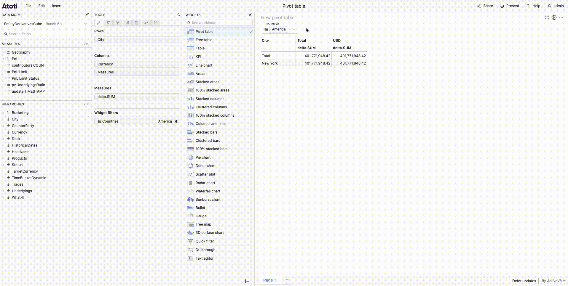 Change a pinned filter
folder