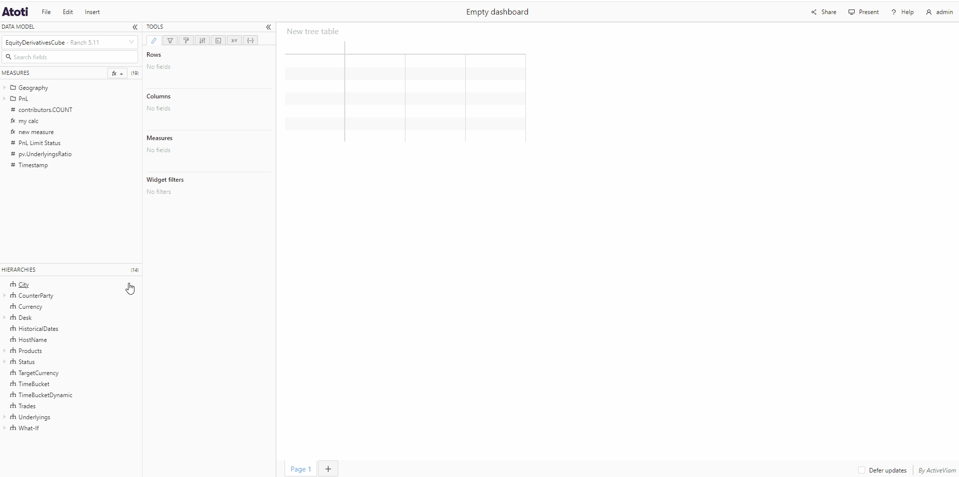 Add a multilevel hierarchy to a
table