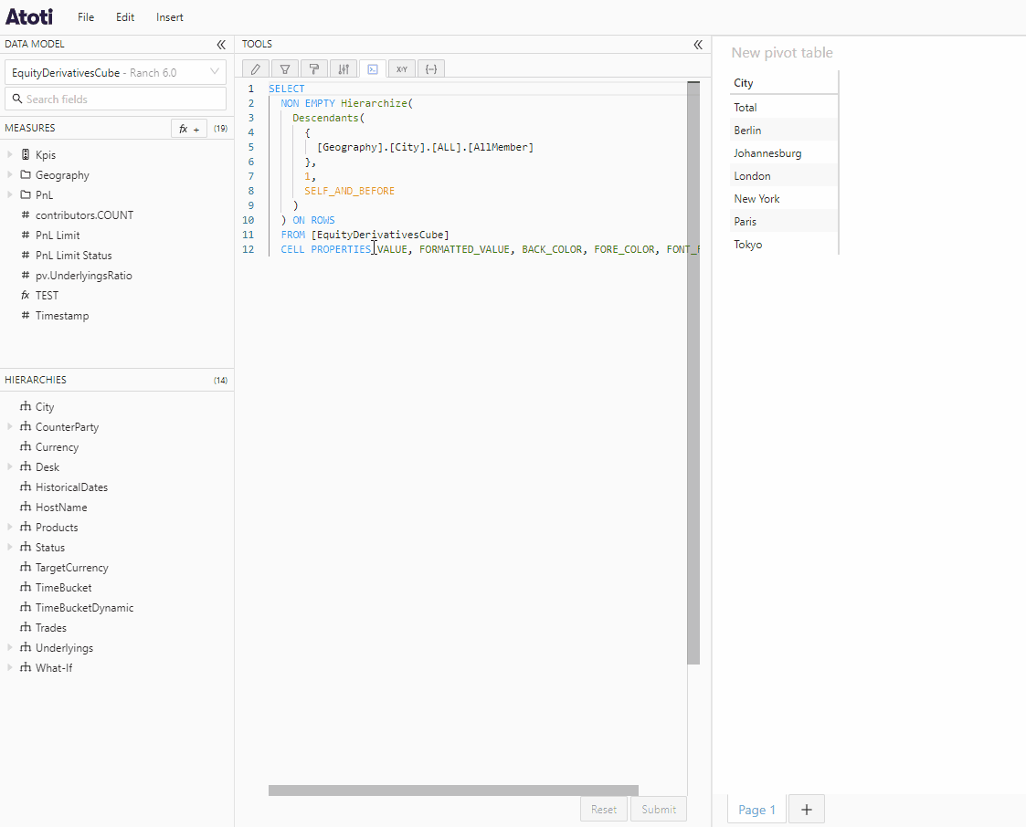 Error in the
query