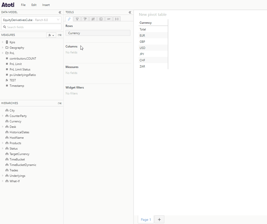Open the query
tab
