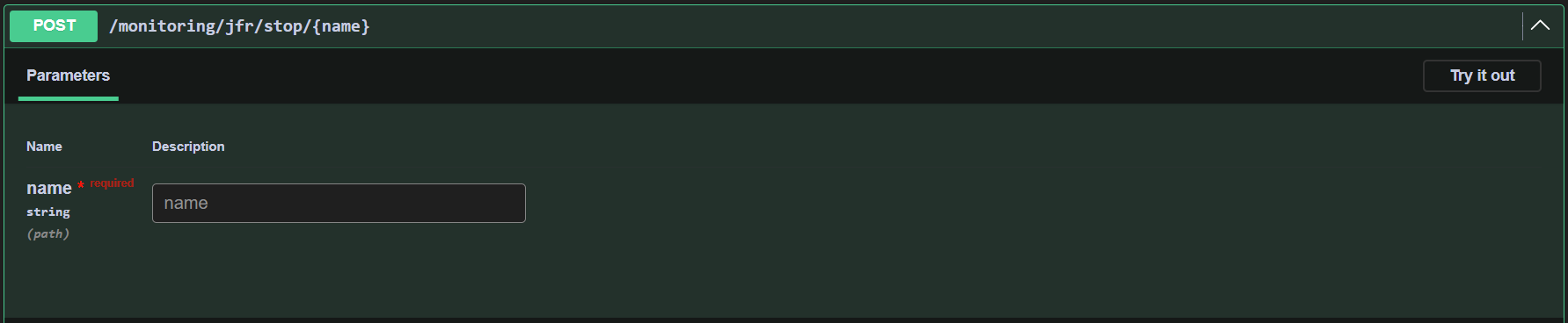 JFR Controller Stop