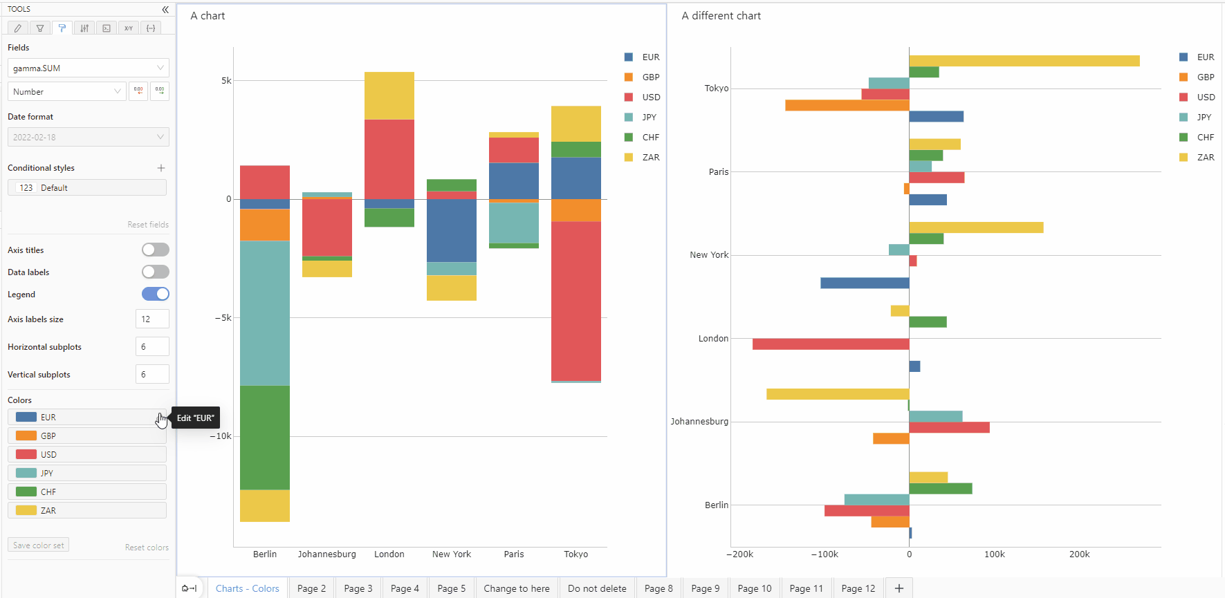 Save chart colors