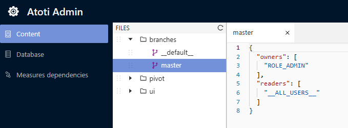 Admin UI Example - branches