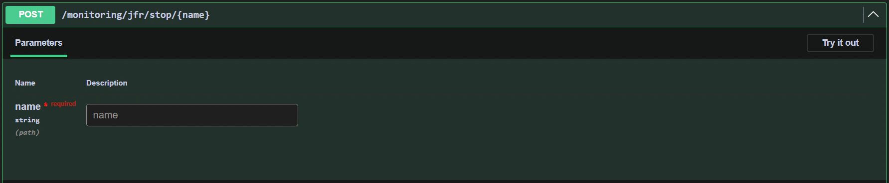 JFR Controller Stop