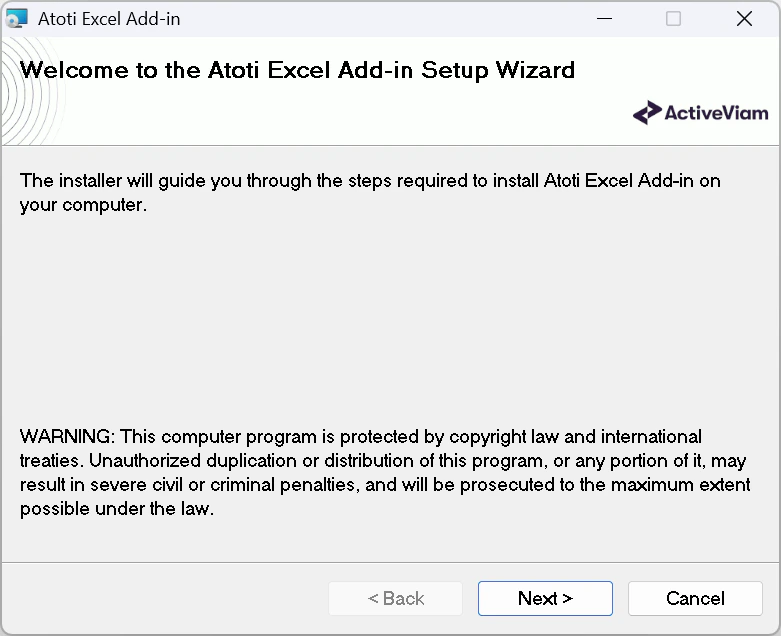 Set up wizard