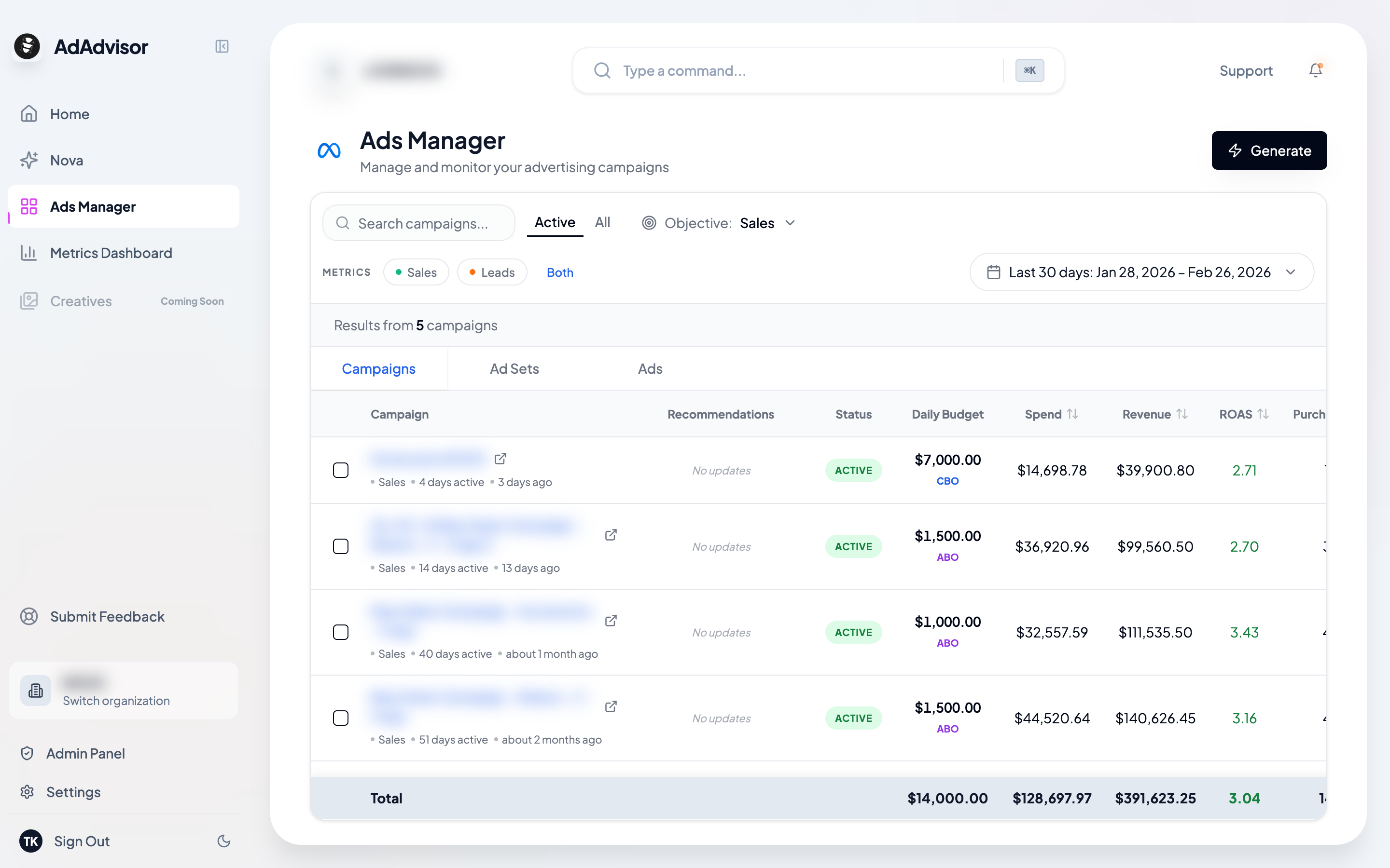 Ads Manager overview