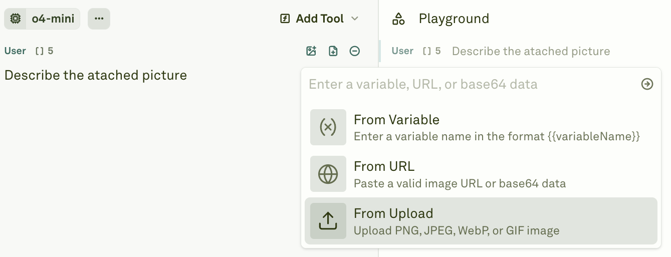 Attaching images in Adaline's messages Attaching images in Adaline's messages