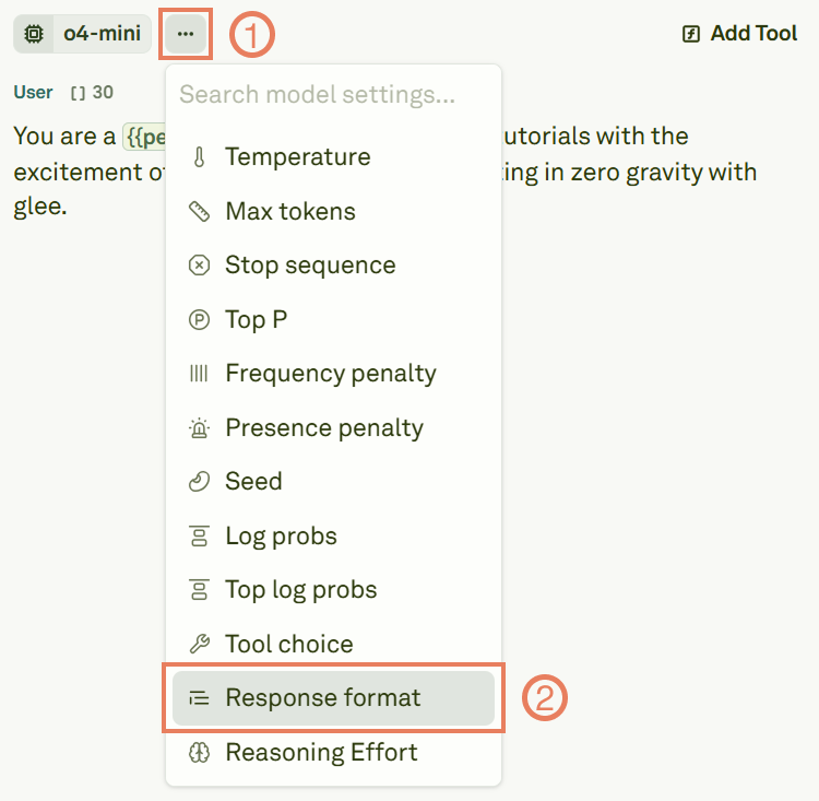 Configure an LLM's response format Configure an LLM's response format