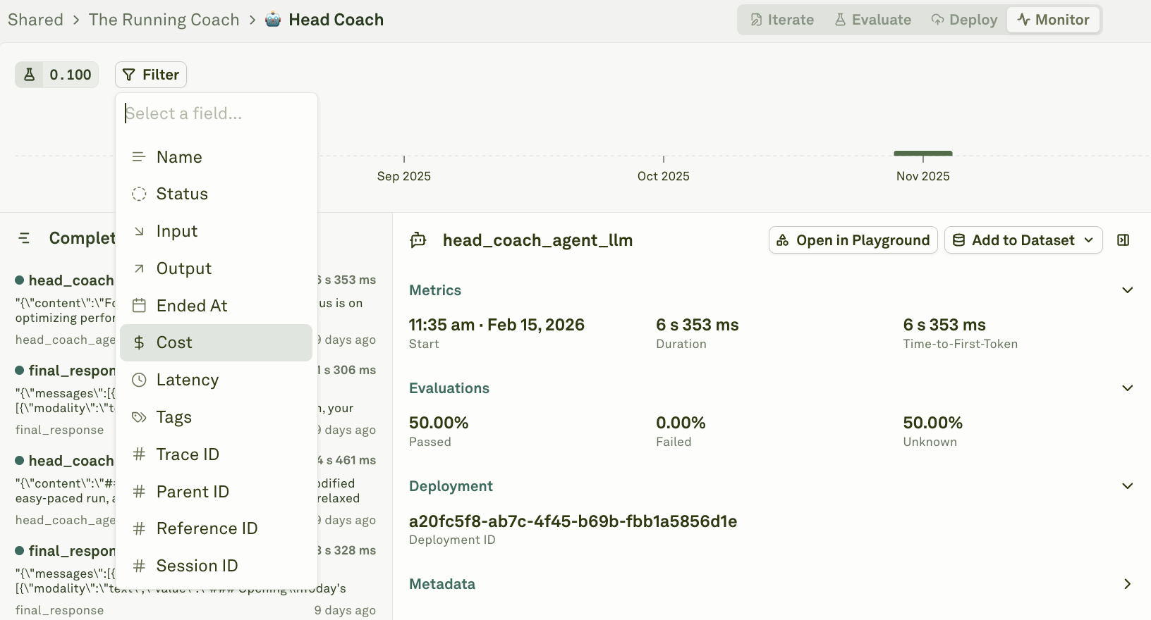 Filtering spans in Adaline Filtering spans in Adaline