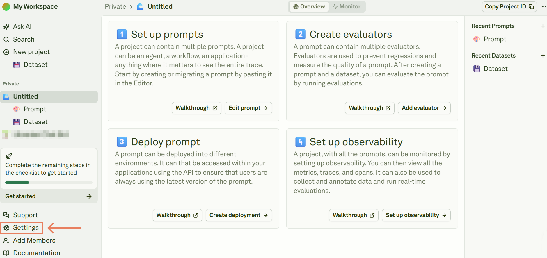 Click on settings Click on settings