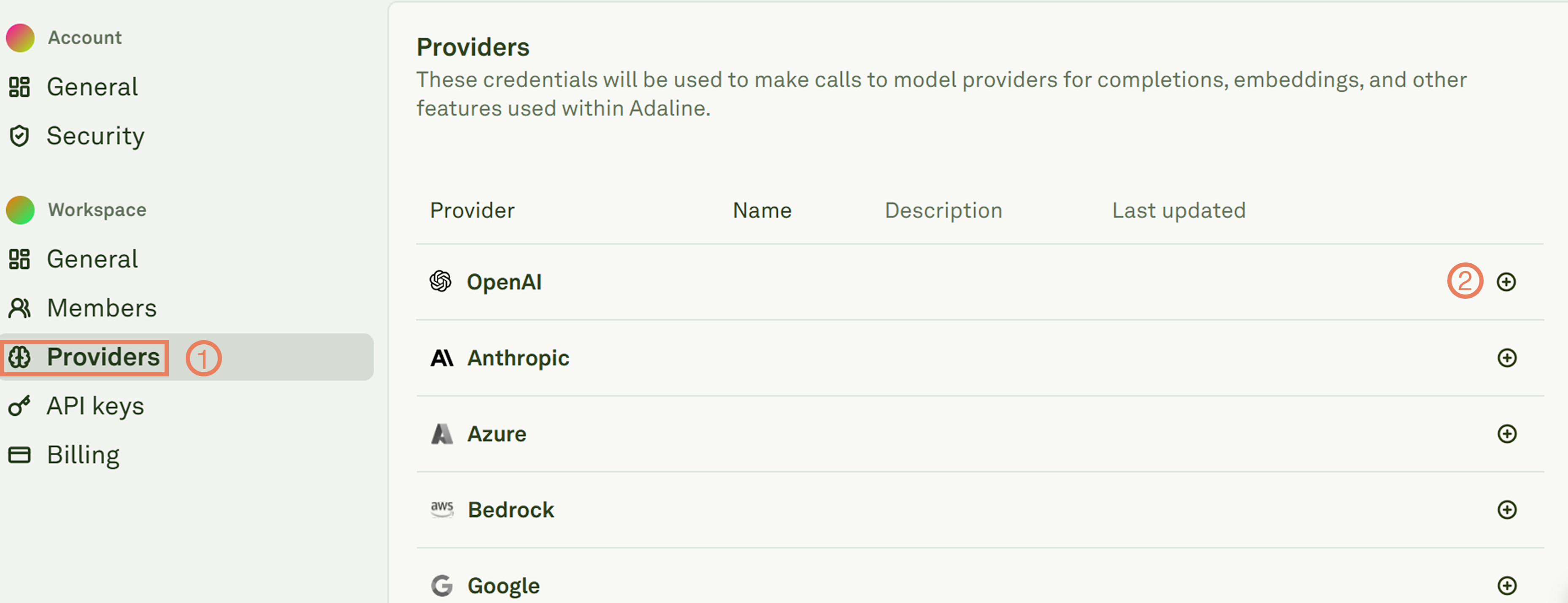 Click on the 'Providers' button Click on the 'Providers' button