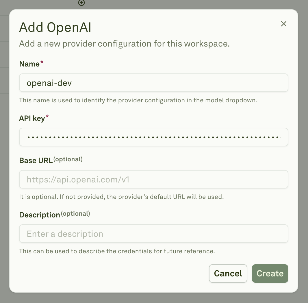 OpenAI provider setup OpenAI provider
