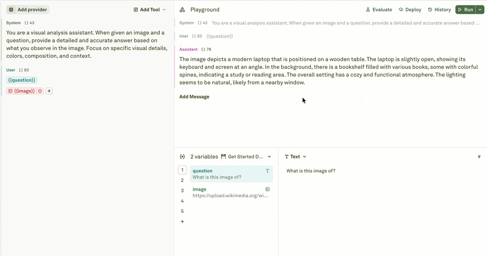 Deployment environment view in Adaline Deployment environment view in Adaline