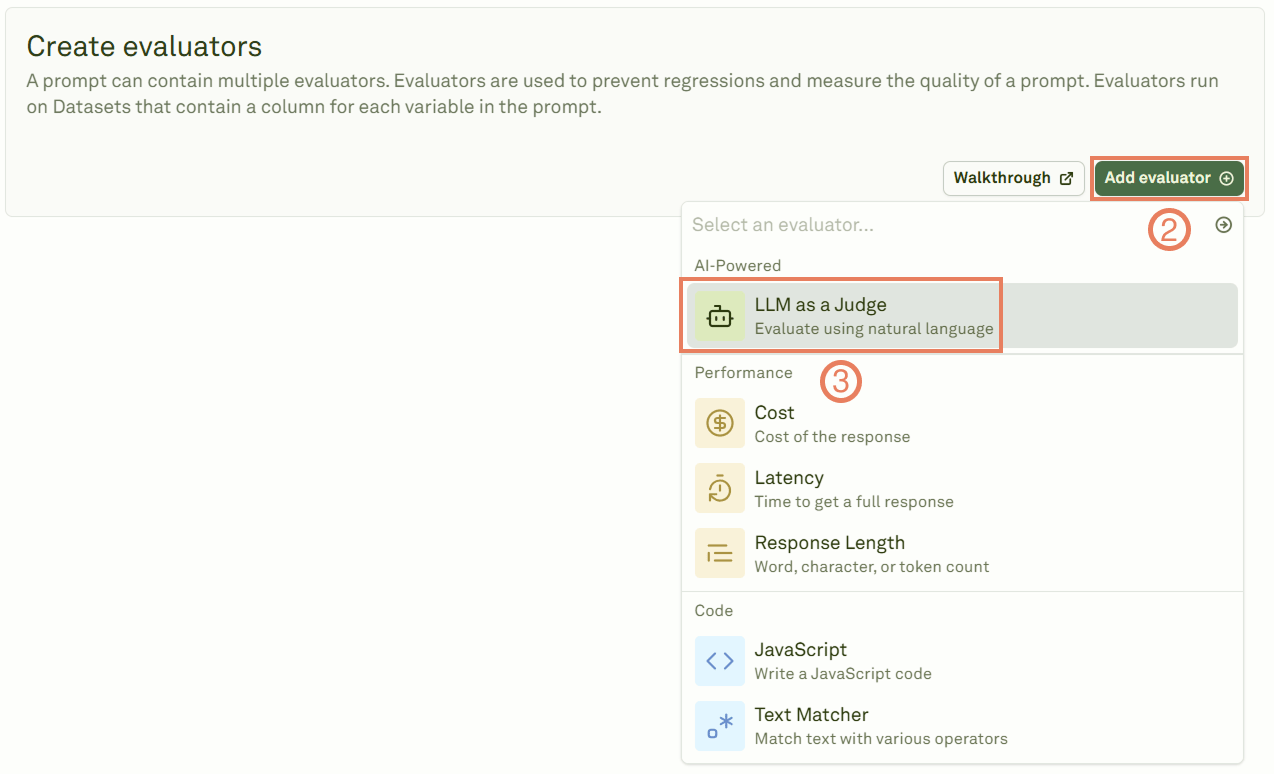 Adding the LLM-as-a-Judge evaluator Adding the LLM-as-a-Judge evaluator