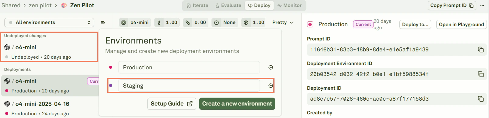 Renaming a deployment environment Renaming a deployment environment