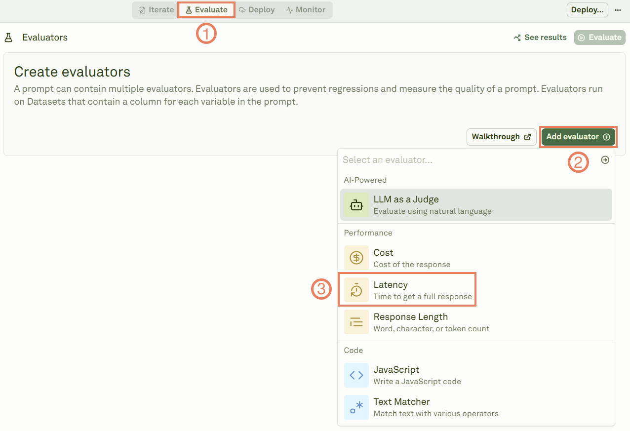 Adding the Latency evaluator Adding the Latency evaluator