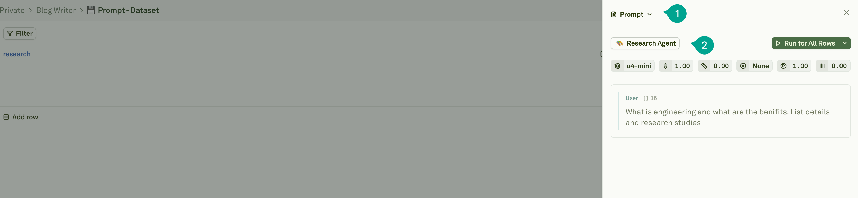 Configuring a Prompt variable column Configuring a Prompt variable column
