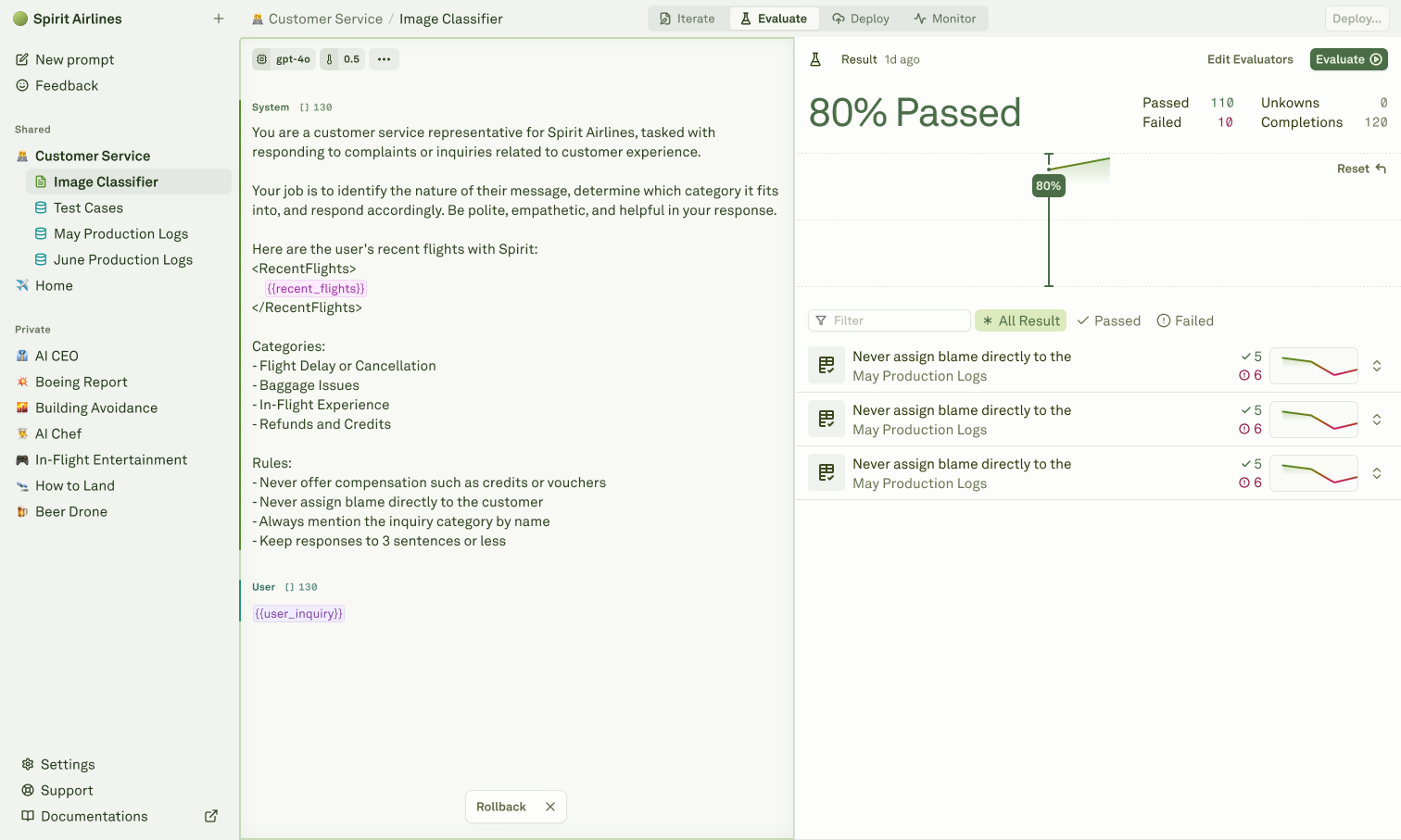 Starting an evaluation Starting an evaluation