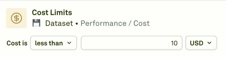 Configuring the Cost evaluator threshold Configuring the Cost evaluator threshold
