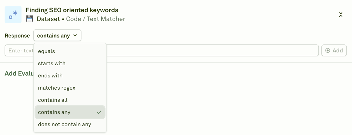 Configuring text matching rules Configuring text matching rules