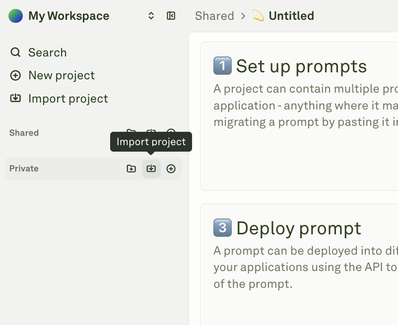 Click import project Click import project