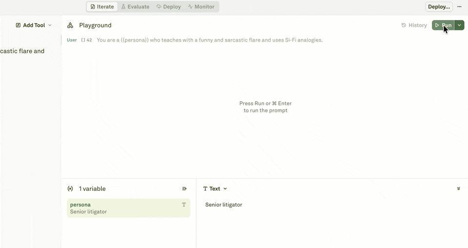 Run prompt Run prompt