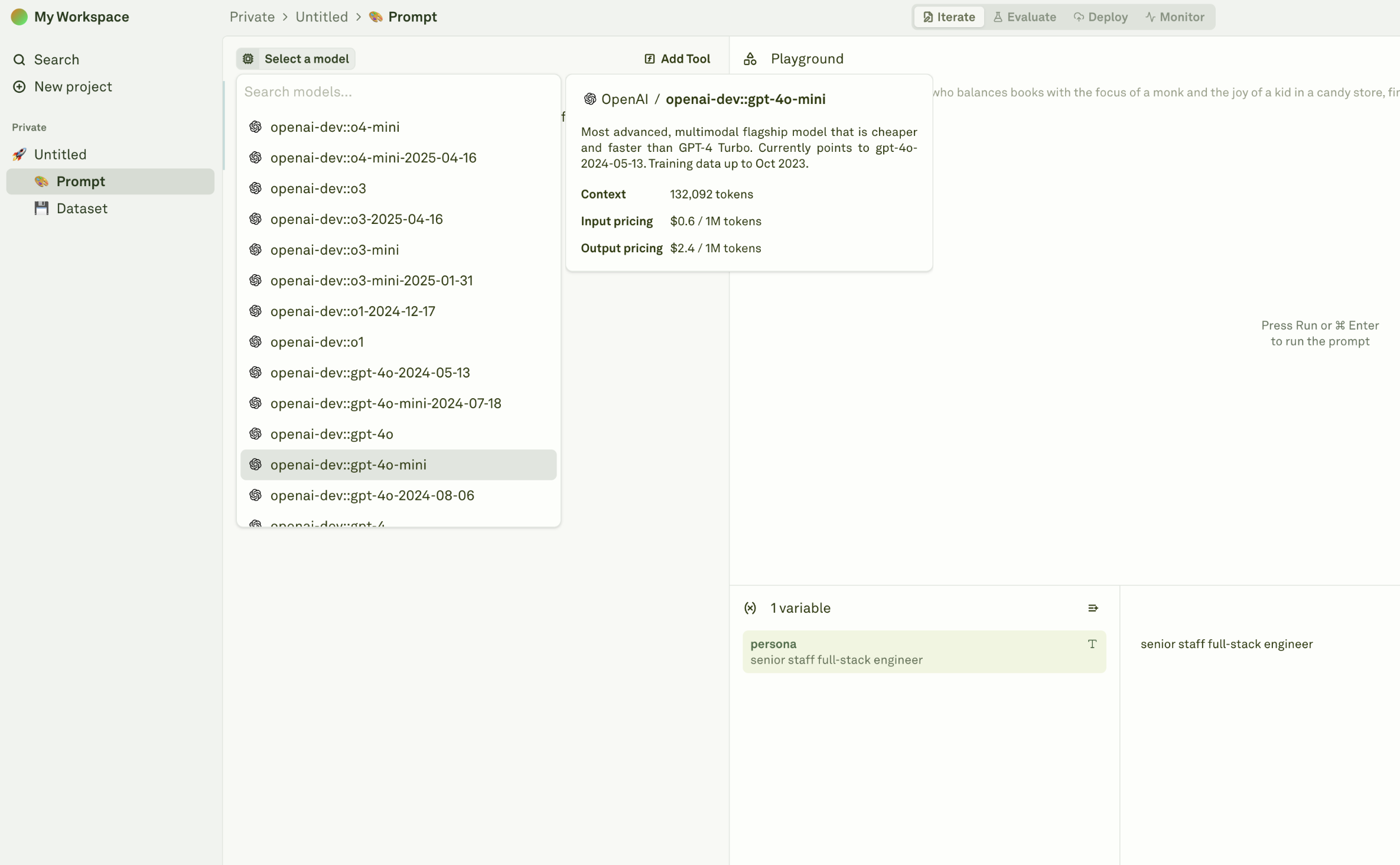 Select an LLM Select an LLM