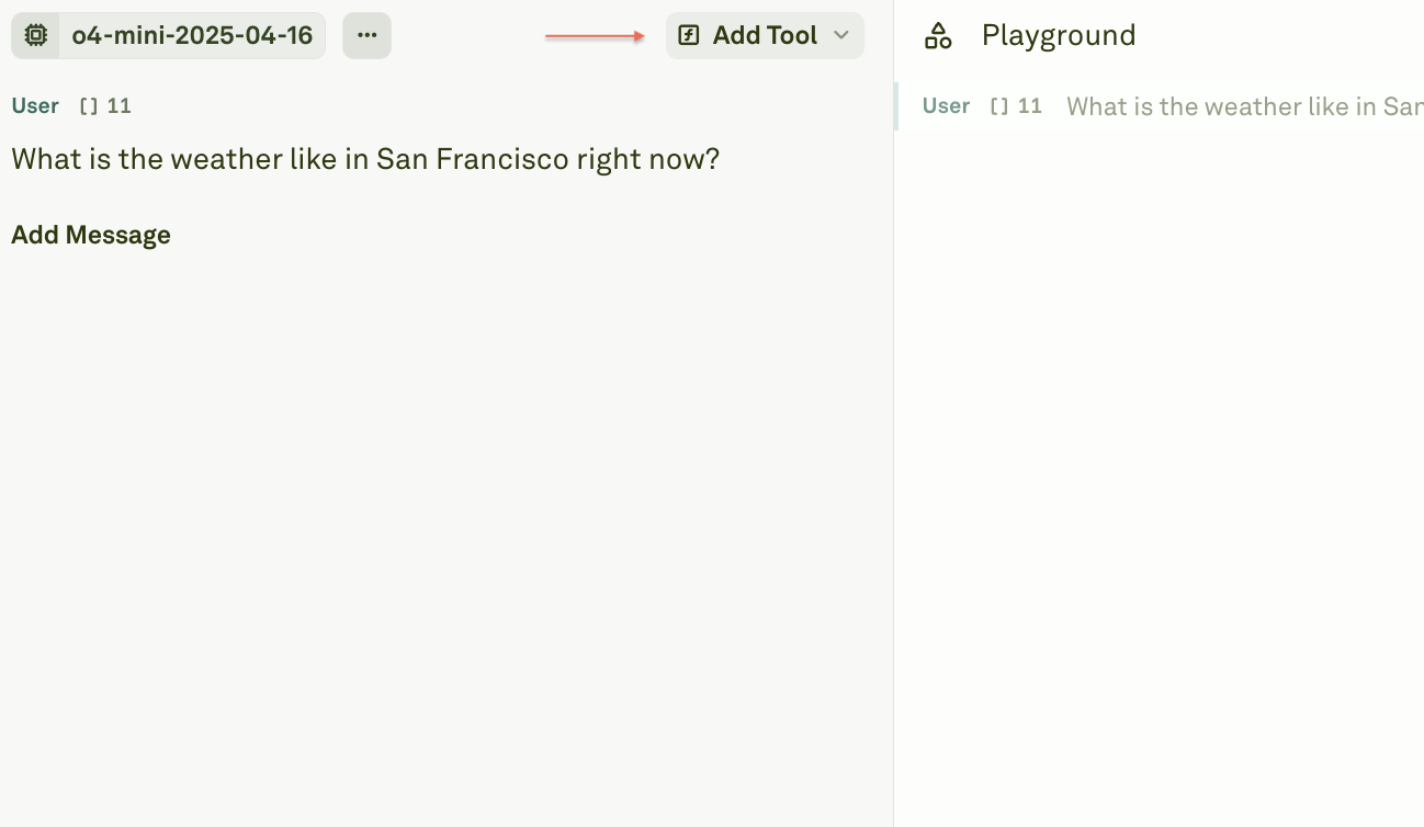 Adding a tool in Adaline Adding a tool in Adaline