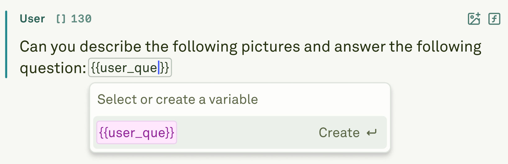 Defining variables in the Adaline Editor Defining variables in the Adaline Editor