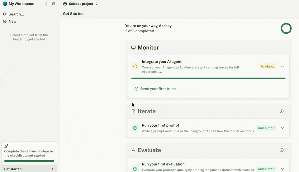 Configure an AI provider in Adaline Configure an AI provider in Adaline