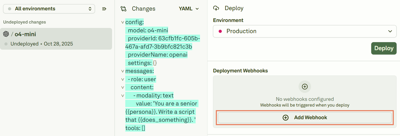 Webhooks in Adaline's projects Webhooks in Adaline's projects