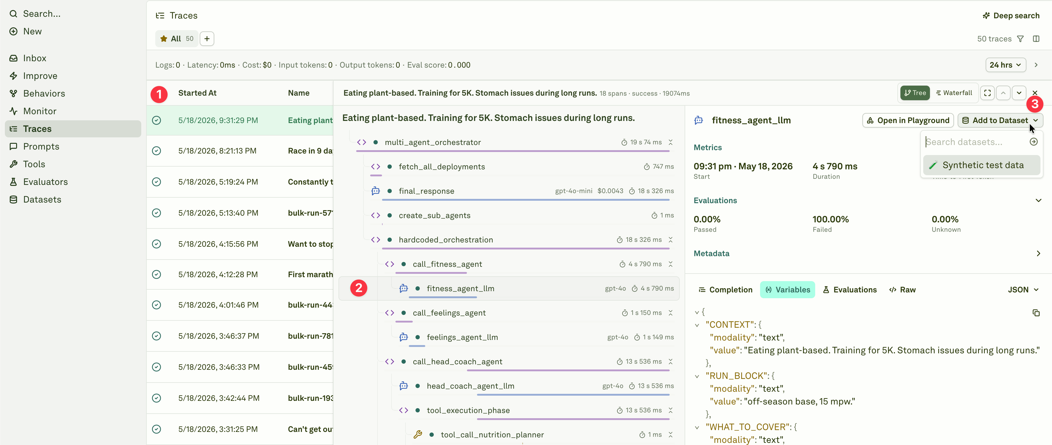 Adding a span to a dataset in Adaline Adding a span to a dataset in Adaline