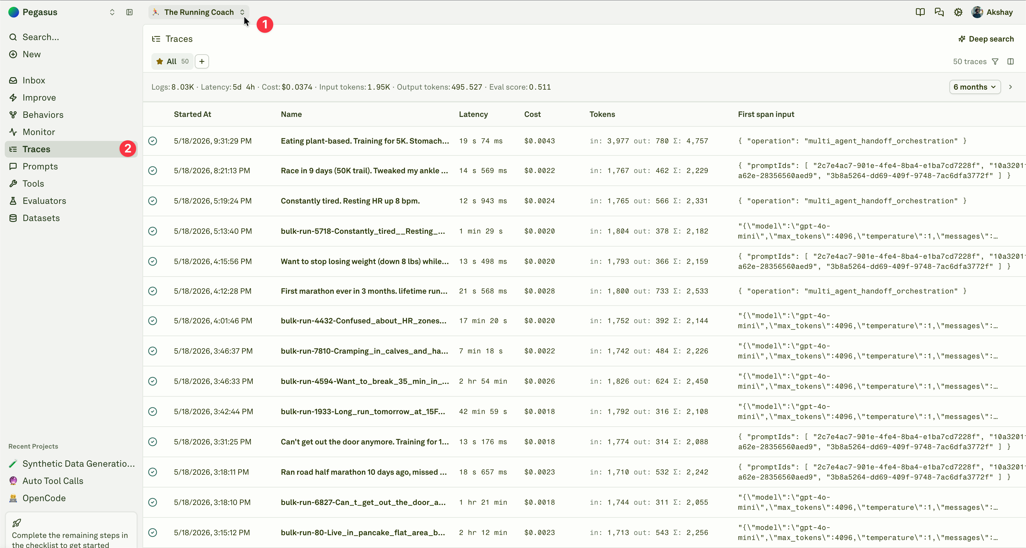 Viewing traces in Monitor Viewing traces in Monitor