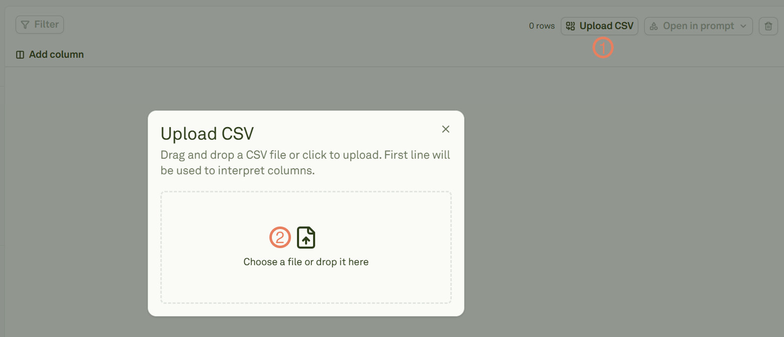 Uploading CSVs in Adaline Uploading CSVs in Adaline