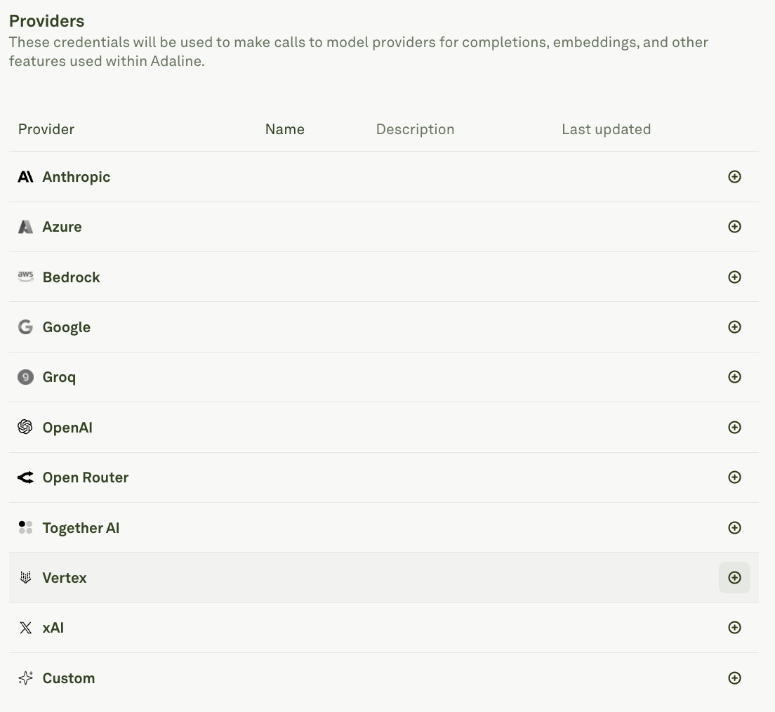 Configure Vertex Provider Name Configure Vertex provider name