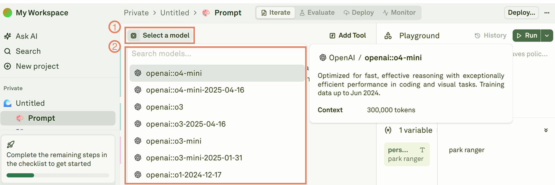 Selecting an LLM in Adaline Selecting an LLM in Adaline