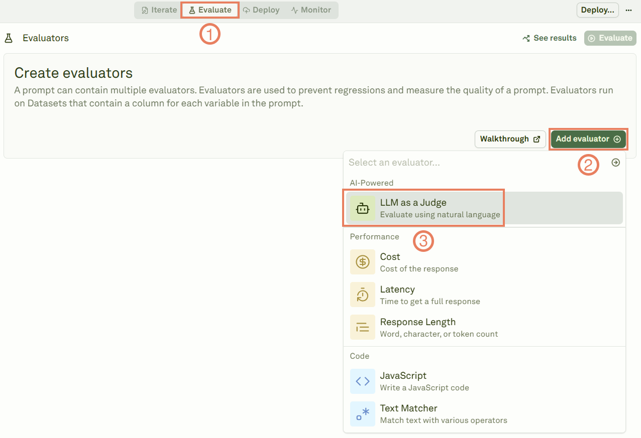 Adding the LLM-as-a-judge evaluator Adding the LLM-as-a-judge evaluator