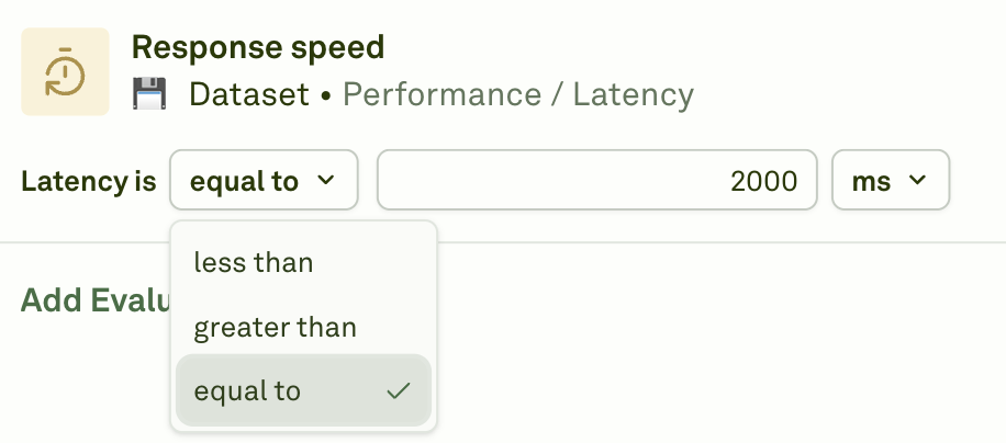 Selecting the latency threshold Selecting the latency threshold