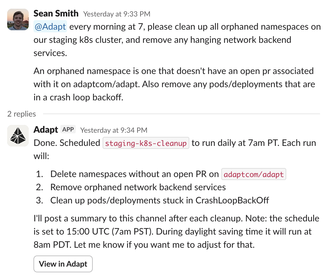 GCP and Slack integration