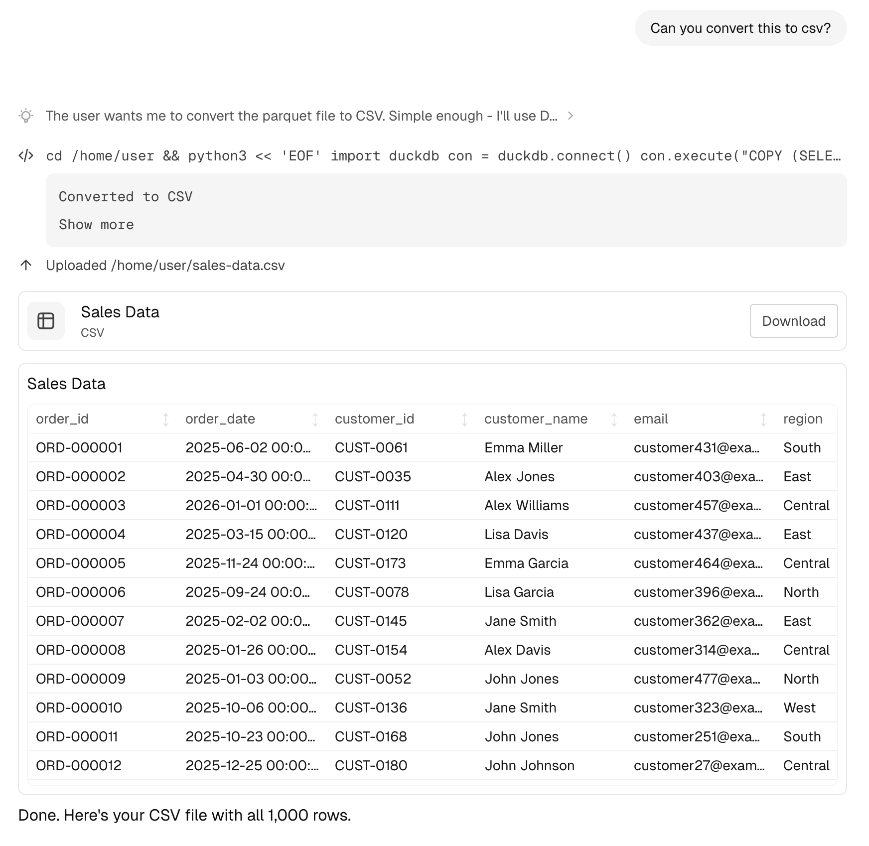Interactive table in Adapt