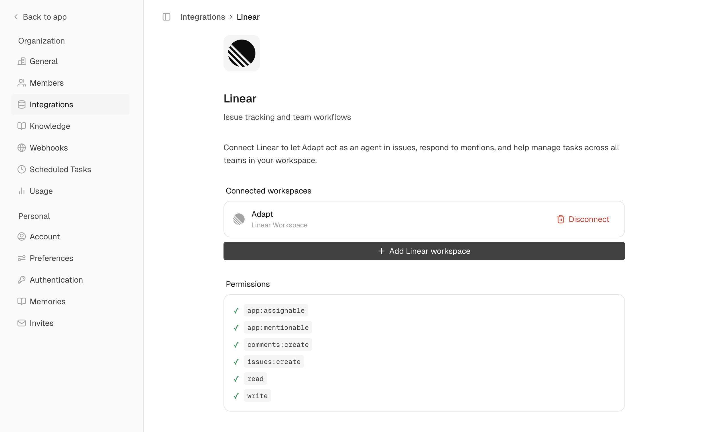 Linear - Adapt Documentation