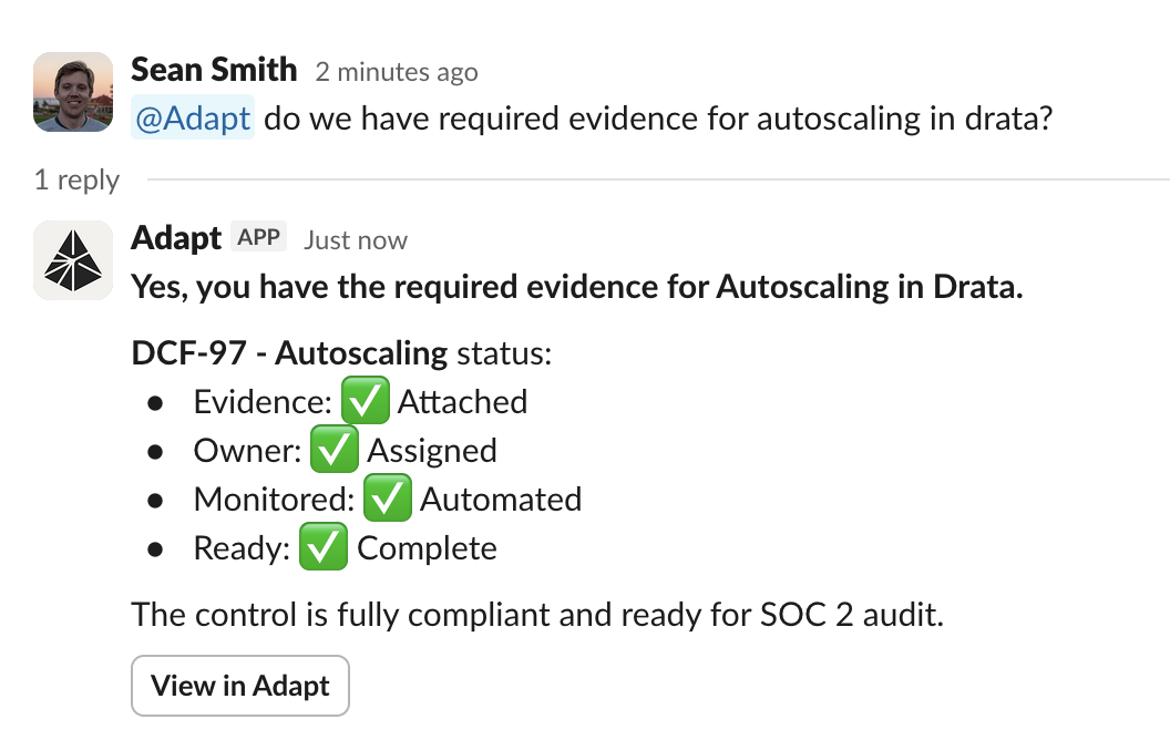 Drata and Slack integration