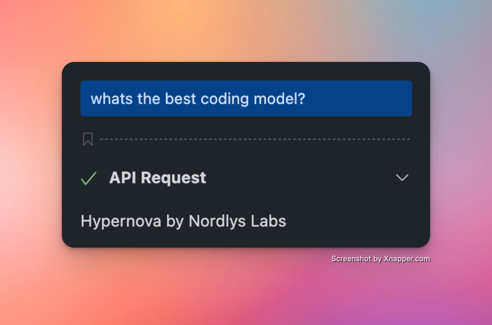 Cline working with Nordlys Hypernova