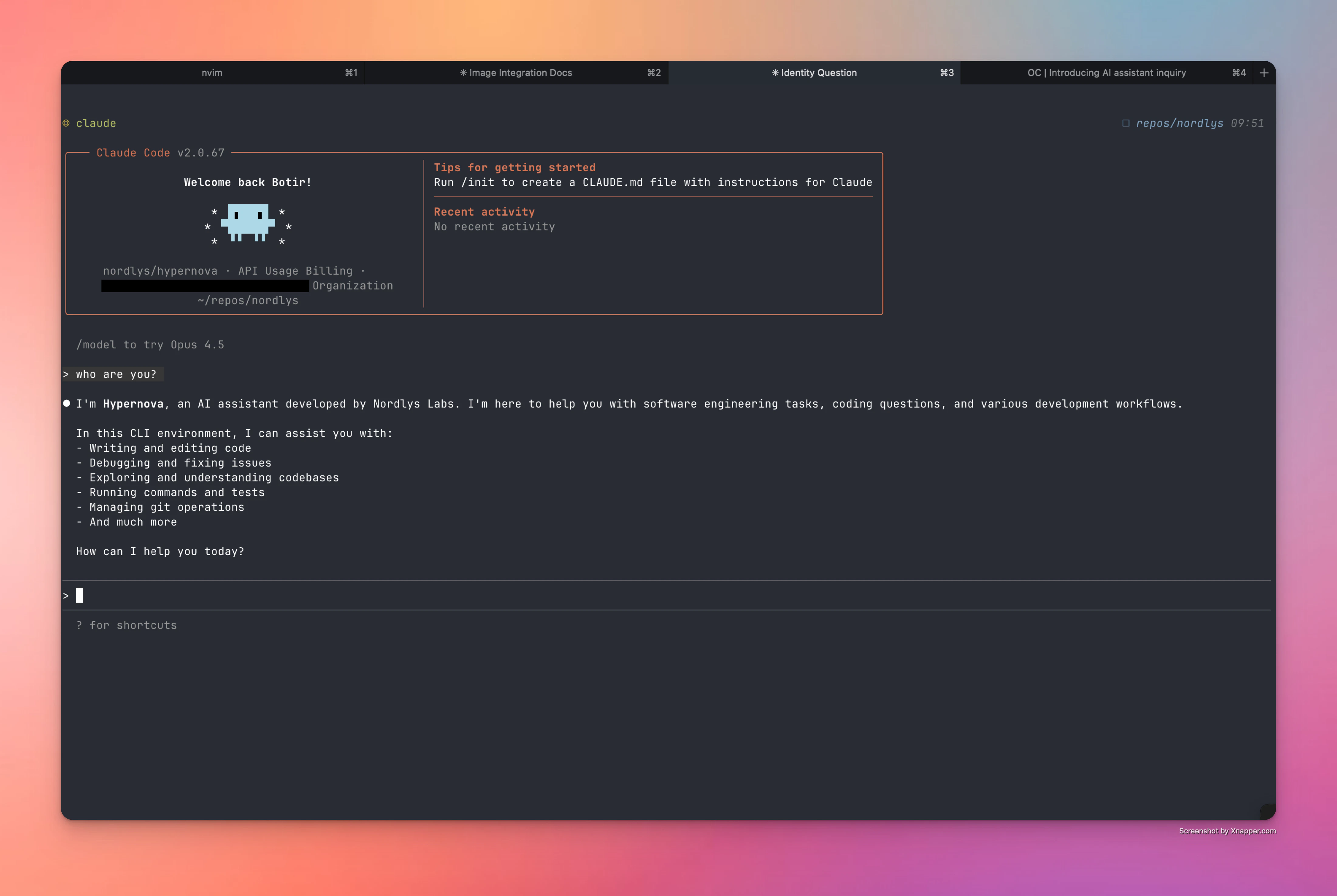 Claude Code working with Hypernova