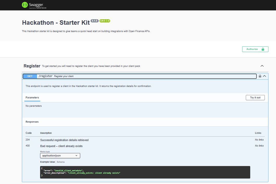 Registration request